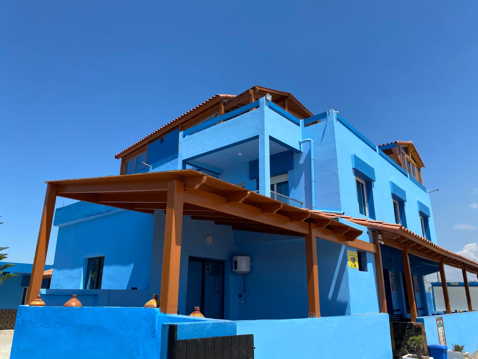 Modern guesthouse exterior
