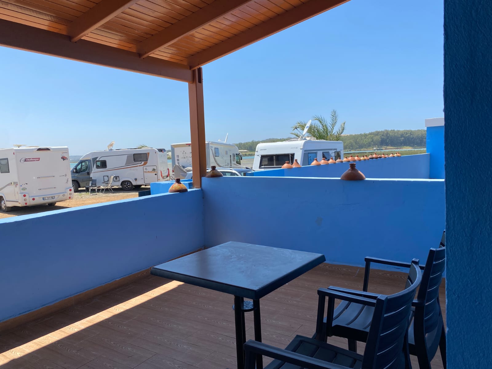 Pergola dining area