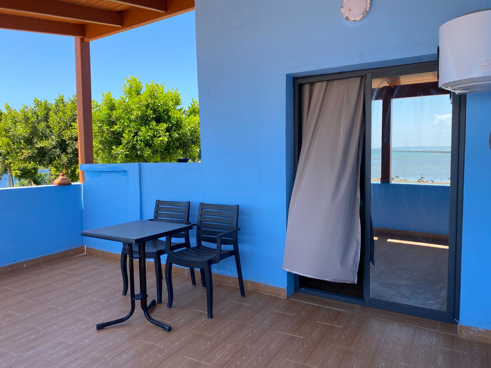 Private terrace seating
