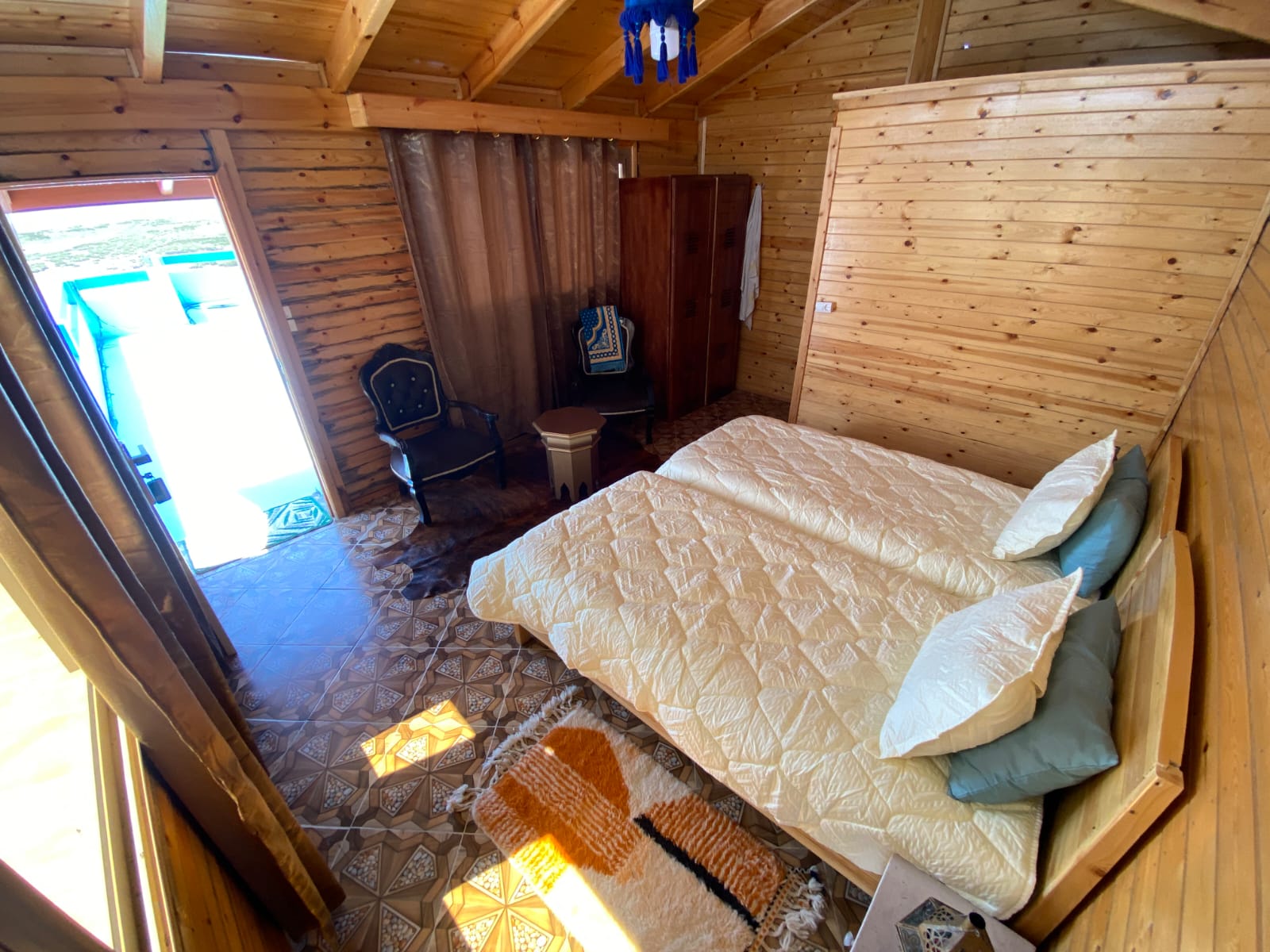 Wooden cabin room