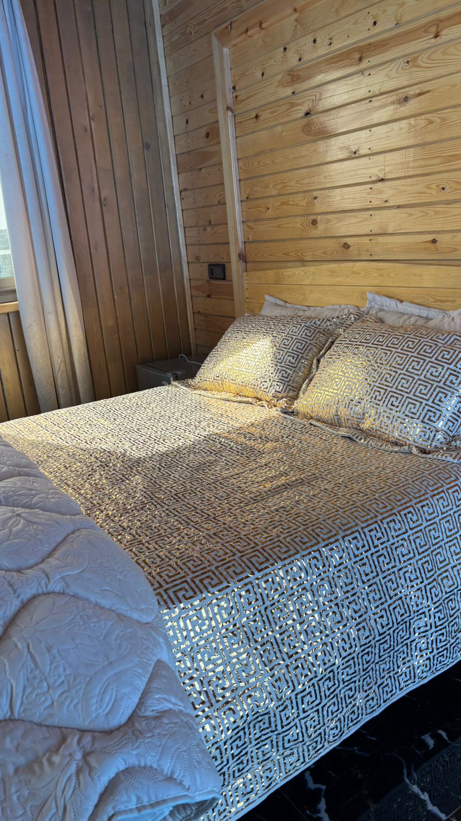 Cozy wooden room sunlight